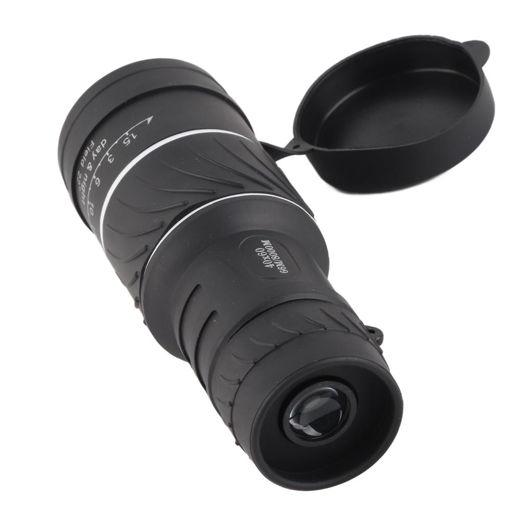 40 X 60 HD черный карманный телескоп для улицы с низкой освещенностью ночной съемкой с зеленой пленкой монокуляр