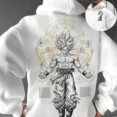 Супер Сайян Сон Гоку Эксклюзивный Дизайн Осень и Зима Худи из Чистого Хлопка Подарок на День Рождения Парная Толстовка с Длинным Рукавом