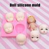 Silicone Doll Head Mold for Cake Decoration 3D Baby Face Molds Cupcake Chocolate Fondant Sugar Craft Food-Grade Multipurpose Mold