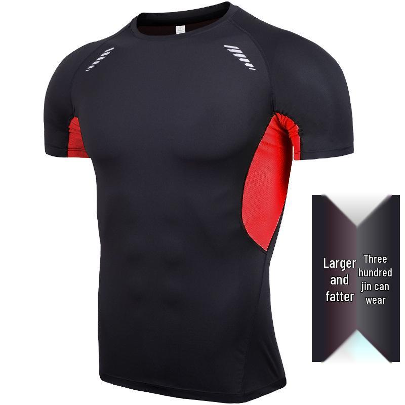 Мужская футболка большого размера быстросохнущая: Спортивная одежда с коротким рукавом 5X-6X для лета