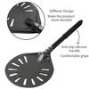 6-Inch Round Pizza Turning Peel Long Handle Non-stick Lightweight Perforated Anodized Aluminum Alloy Homemade Pizza Turner Spinner