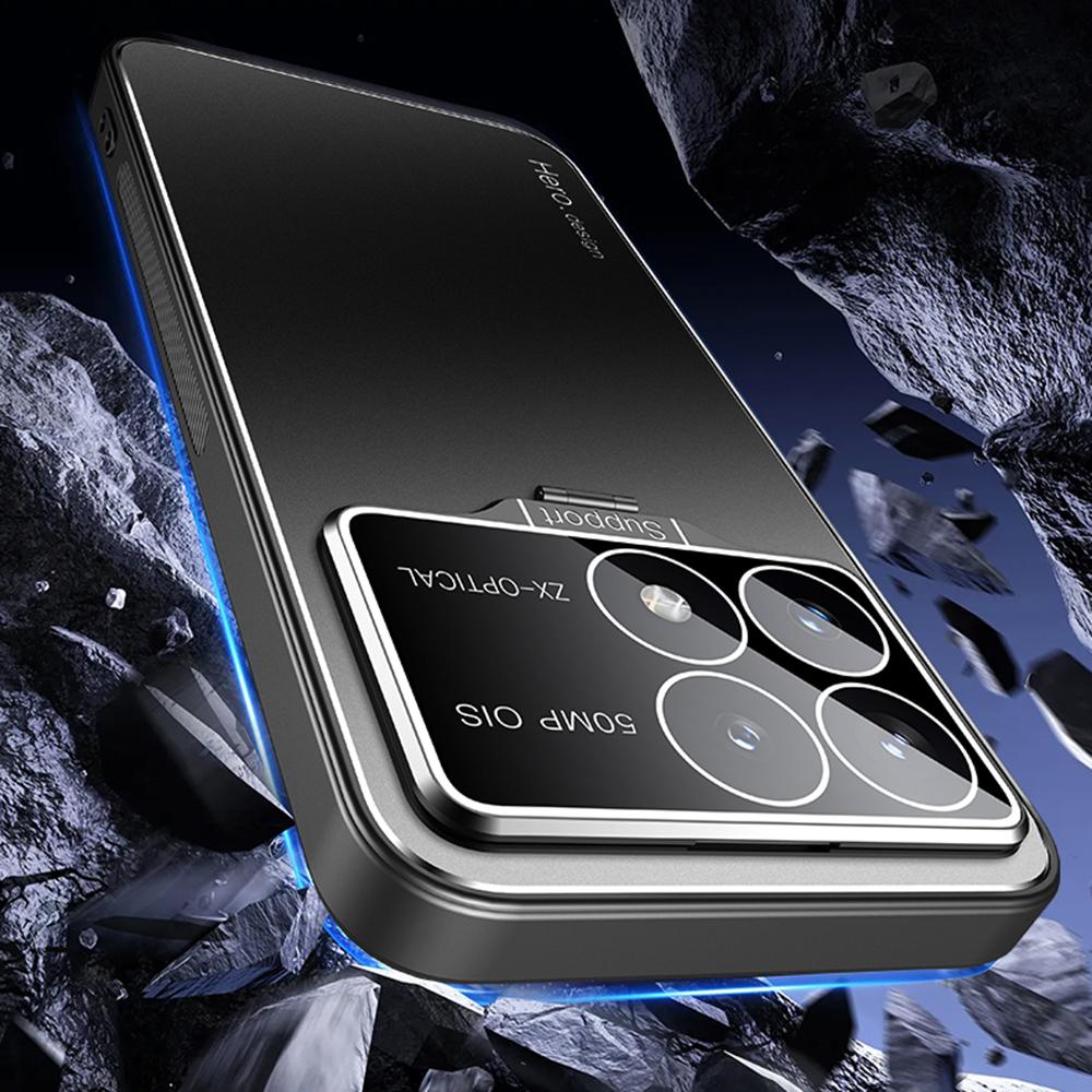 For Xiaomi Poco F6 Pro 5G/Redmi K70 5G/K70 Pro 5G Case with Lens Kickstand Shockproof PC+TPU Phone Cover