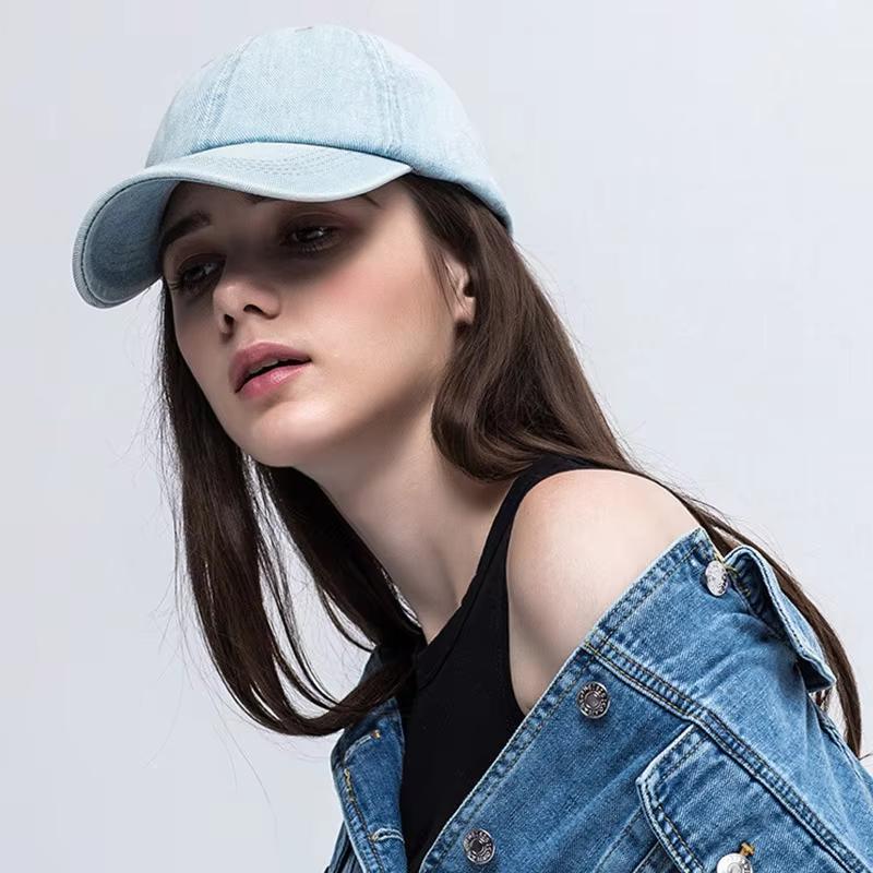 Бейсболка в стиле хип-хоп из денима для женщин и мужчин, однотонная кепка с застежкой-молнией, регулируемая солнцезащитная кепка JK Solid Y2K для корейских девушек и пап, кепки для дальнобойщиков