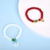 Изысканные милые браслеты с пряжкой Lucky Ping Buckle с имитацией нефрита для женщин и девочек, элегантные ювелирные изделия из тыквы-киновари, аксессуары