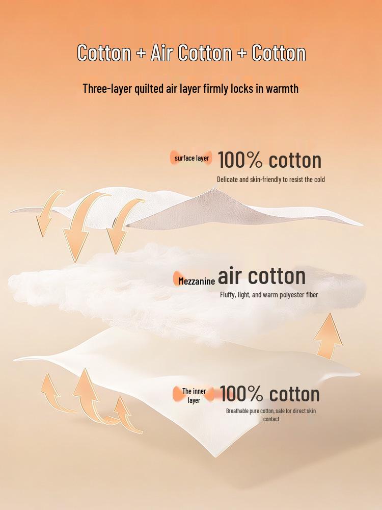 Boys' and Girls' Padded Winter Pants - Warm, High Waist, Open Crotch, Cotton for Belly Protection