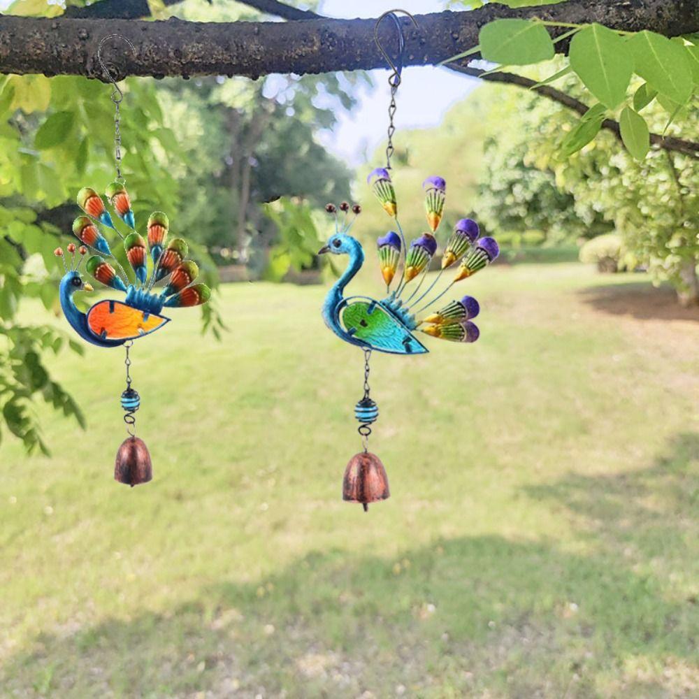 Exquisite Peacocks Hanging Wind Chime Antirust Iron Hanging Pendant  Indoor
