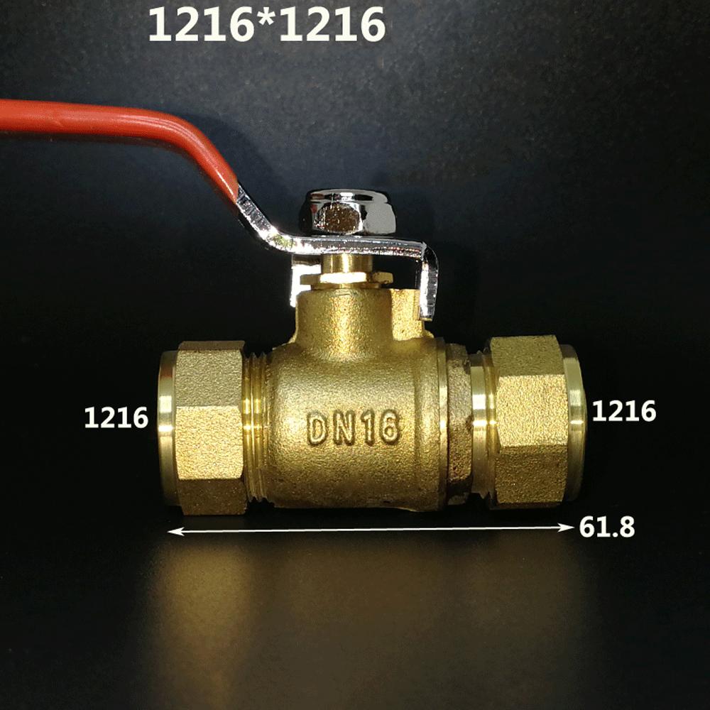 Латунный никелированный шаровой кран DN15 DN20 с наружной/внутренней резьбой 1216/1418/1620/2026/2632 Фитинг для трубы Pex Фитинги для алюминиево-пластиковой трубы