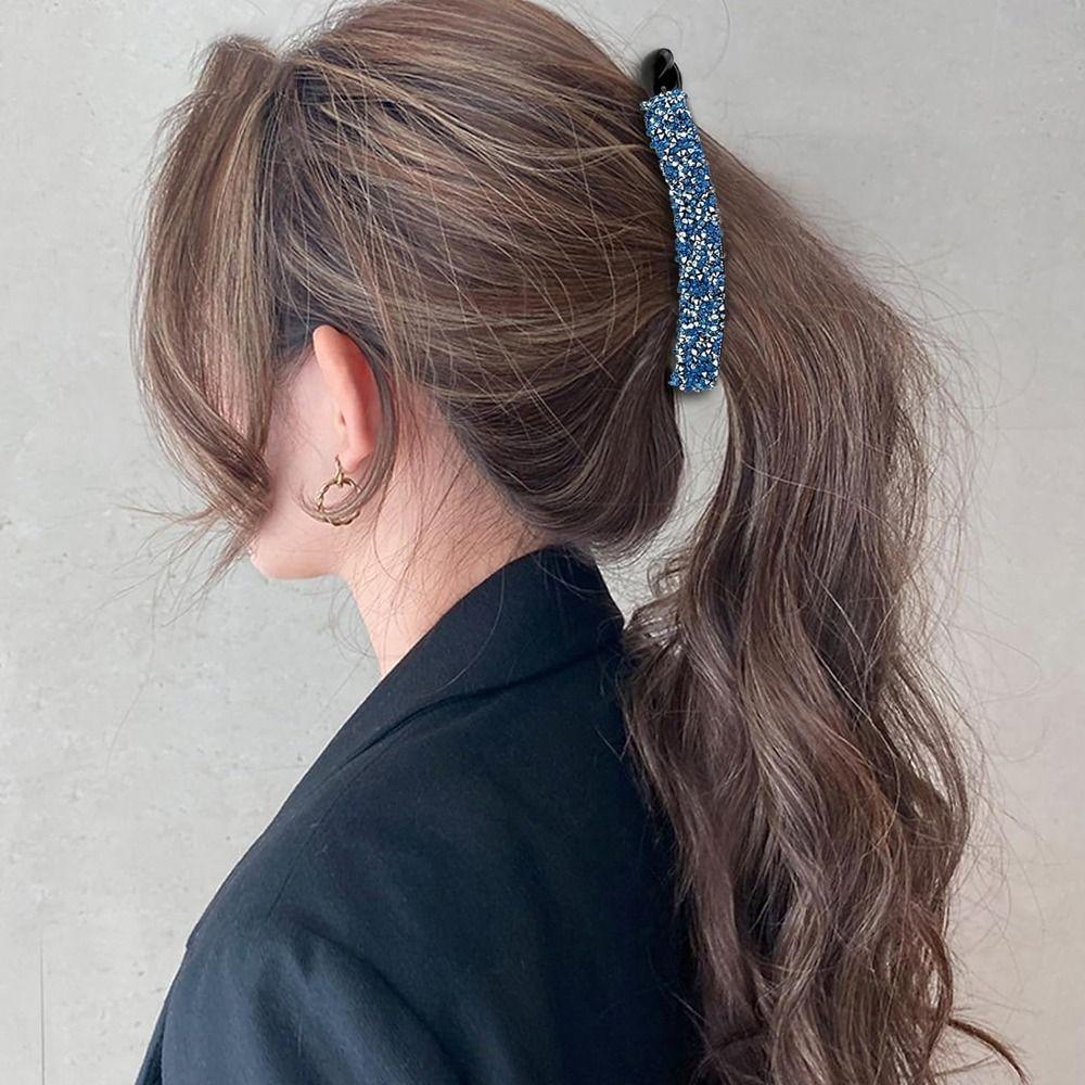 Women Girls Crystal Pearl Hair Claws Cute Sweet Hairpins Fashion Ponytail Holder