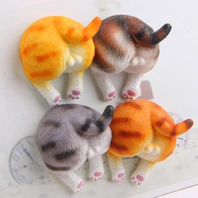 Кошачья попка 3D Мультяшный Магнит на холодильник и Наклейка
