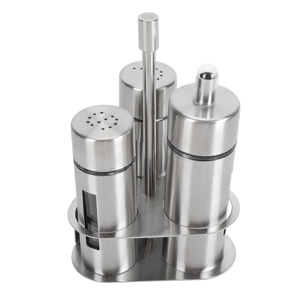 Spice Shaker 304 Stainless Steel with Viewing Window Pepper Shaker for Restaurant Home BBQ Salt 3 Bottle