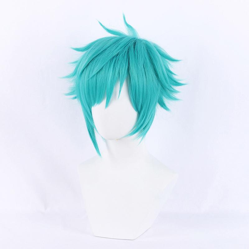 Парик для косплея Heartsteel Aphelios LOL Cosplay, короткие, синие, зеленые, термостойкие, синтетические волосы, игровые парики для аниме + шапочка для парика