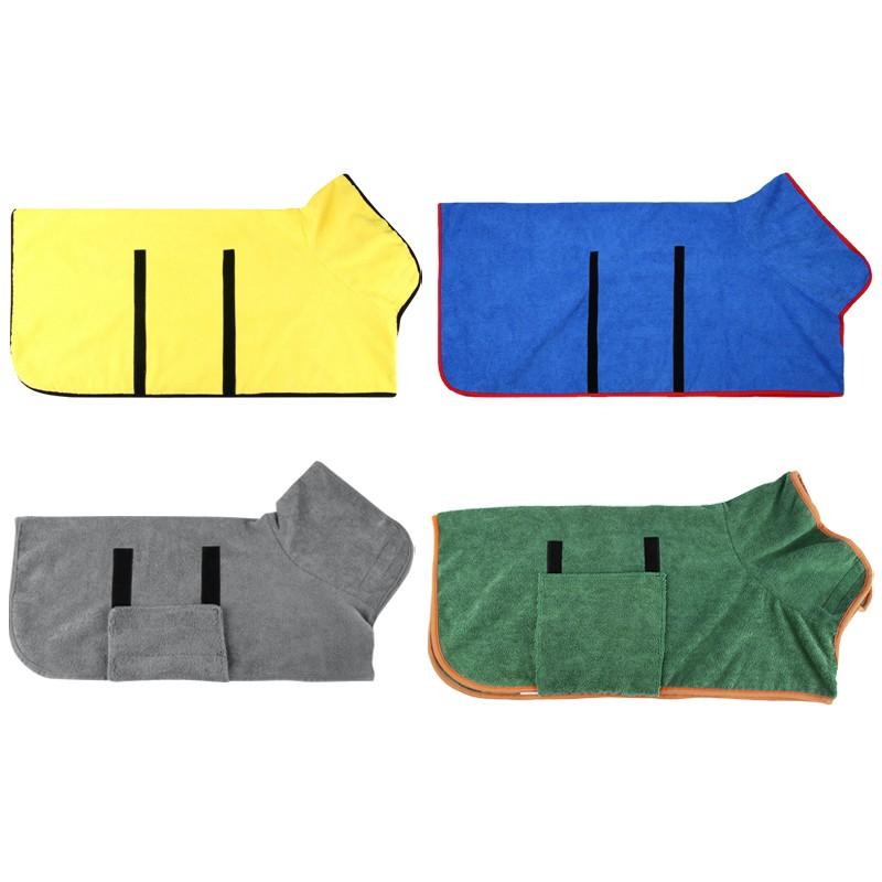 Сушильный халат для домашних животных, впитывающий полотенце, большой, средний, маленький, для собак, кошек, супербыстросохнущий, влагоотводящий, влажный, банные мешки, халат, мягкий, регулируемый