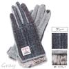 7th Heaven Женские перчатки из трикотажа джерси Harris Tweed, совместимые со смартфоном, серые, AY-15AWGL-005