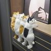Cute Simulation Cat Plush Dolls Ornaments Figurine Home Desk Hanging Toy Decor Car Decoration Stuffed Animals Sculptures