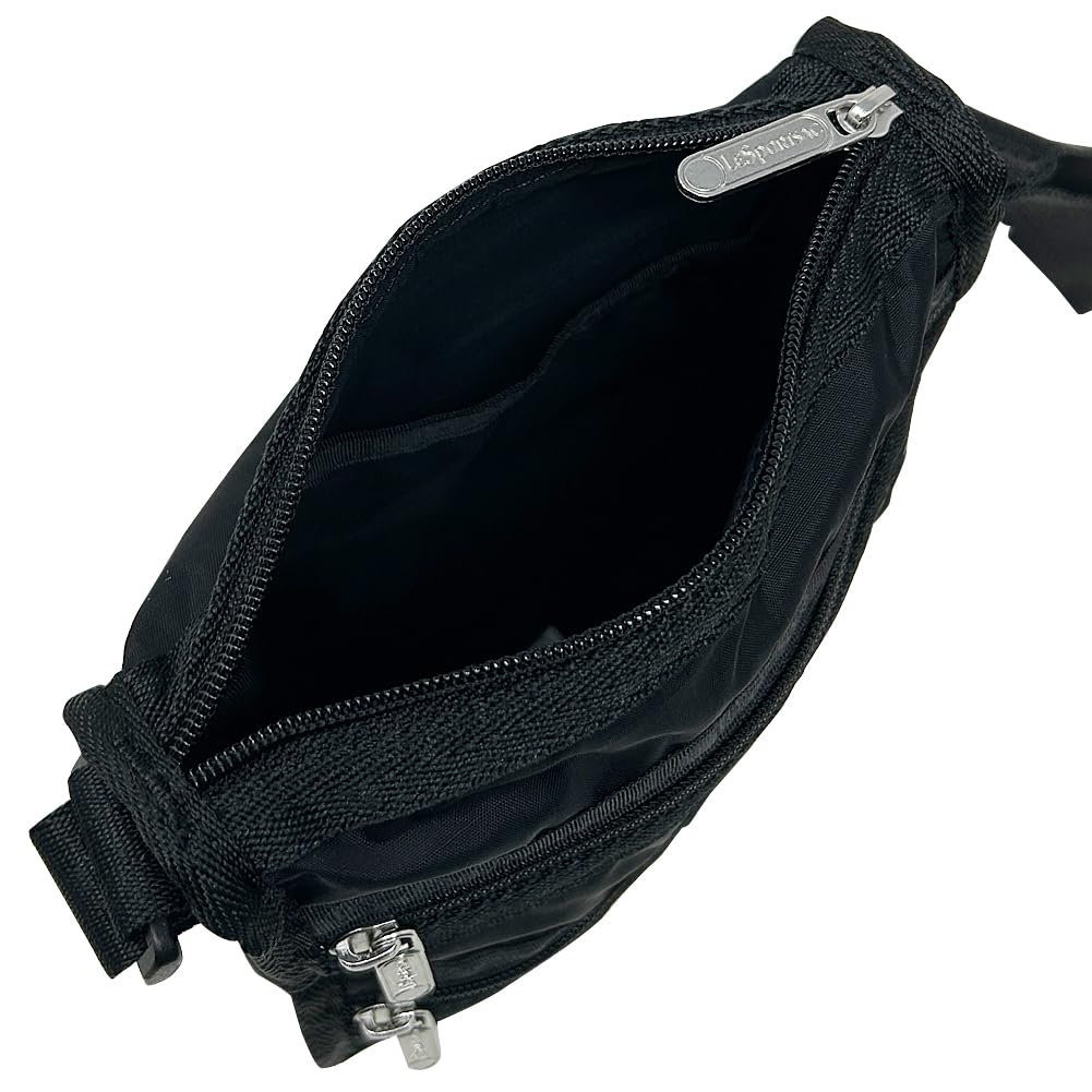 LeSportsac MEDIUM 3 ZIP CROSSBODY 1009 (ПЕРЕРАБОТАННЫЙ ЧЕРНЫЙ) Мини-сумка через плечоКлатч