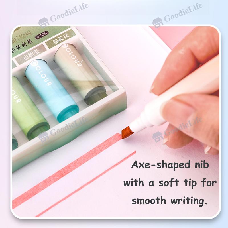 Набор пастельных хайлайтеров Моранди Студенческие цветные маркеры Большая емкость Защита глаз Флуоресцентные ручки