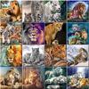 5D Diamond Painting Lion Tiger Full Round Diamond Embroidery Animals Diy Colorful Cross Stitch Of Rhinestones Mosaic Decor Art