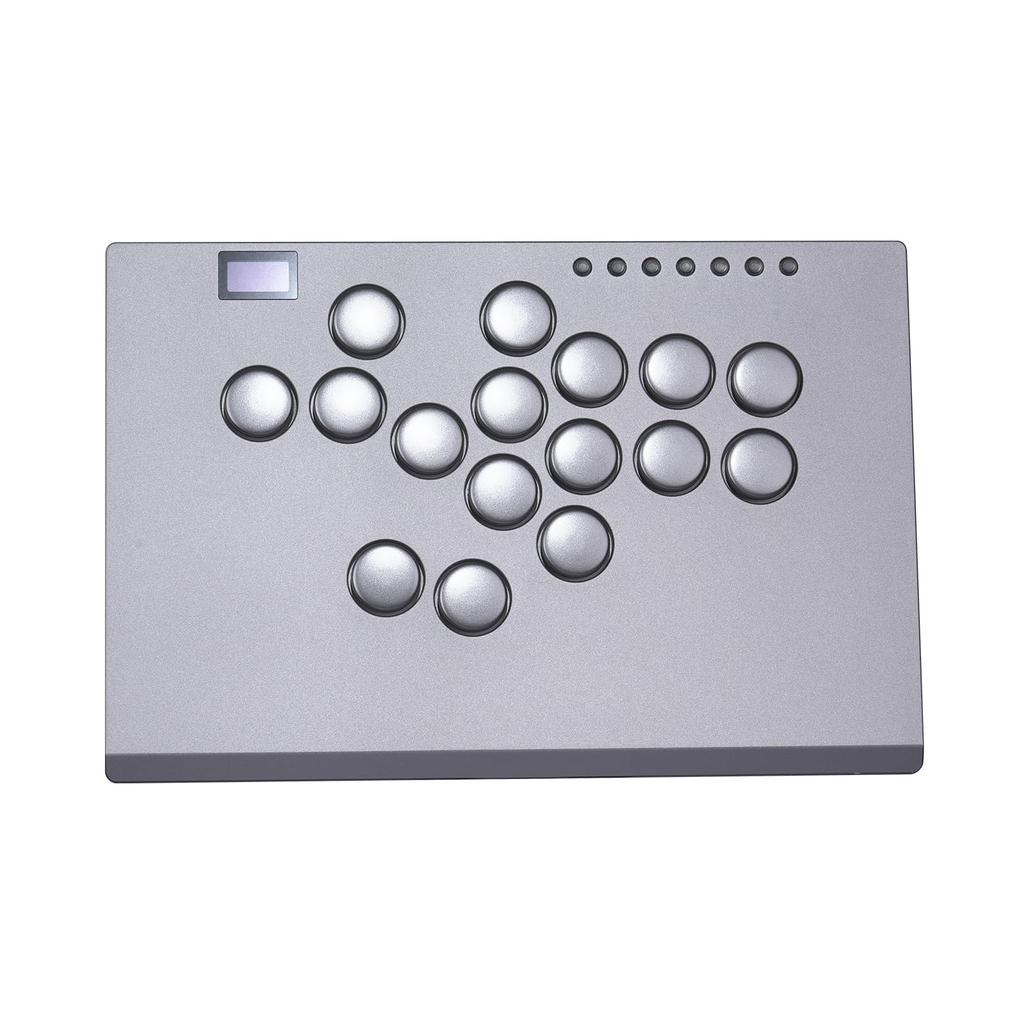 SIXSIR Leverless Arcade Stick Game Controller Large Slim Aluminum Alloy Template 16 Key Crystal Low Profile Switch Custom RGB Leverless Controller for
