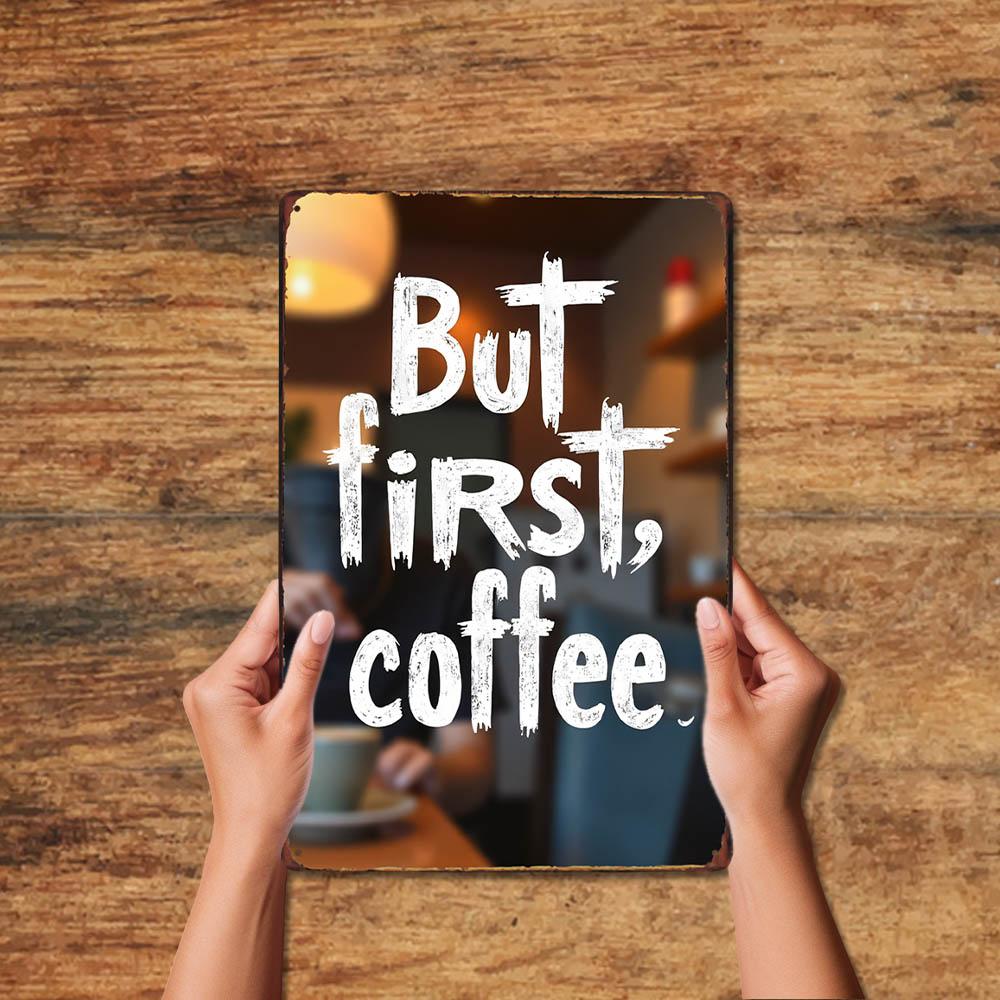 Retro Coffee Metal Tin Sign Vintage Wall Art Decor Grinder Decorative Kitchen Dining Room Home Decor Gift Idea