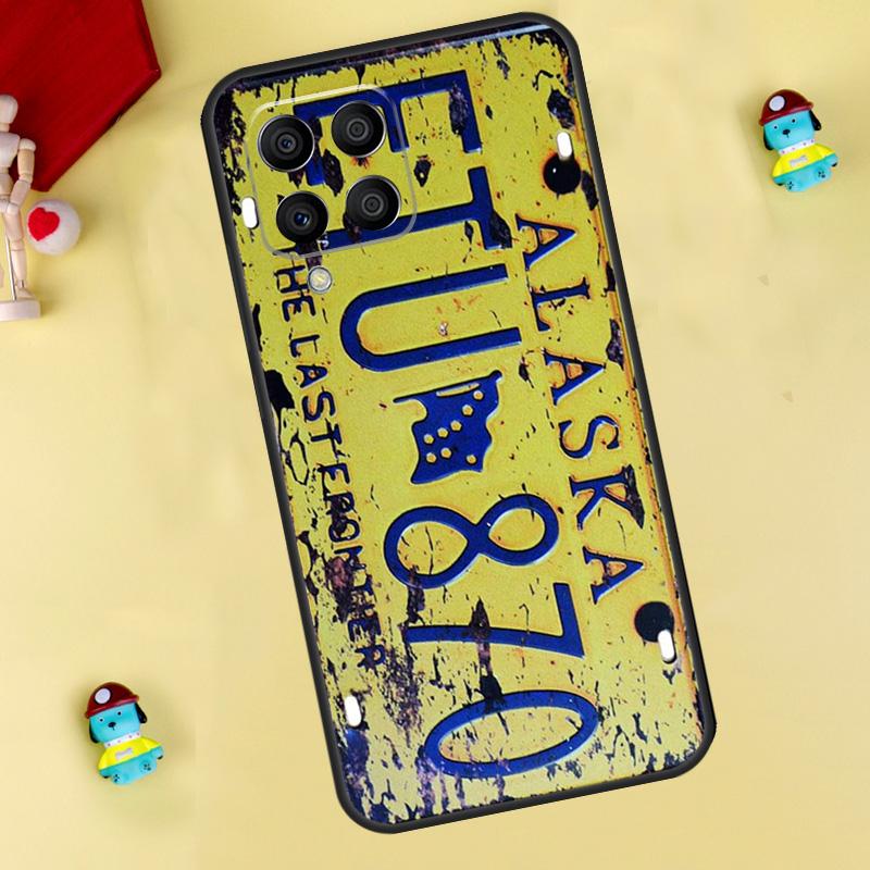 Retro Vintage License Case For Samsung Galaxy M55 M14 M34 M54 M32 M52 M15 M11 M12 M13 M06 M16 M36 M56 M31 M53 M35