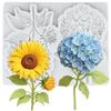Flower Silicone Mold Sunflower Fondant Molds Cake Decorating Tools Cupcake Topper Candy Resin Clay Chocolate Gumpaste Mold