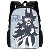 Miss Circle Kids School Backpack Elementary Students Lightweight Cartoon Oxford Fabric Bag With Ergonomic Back Support