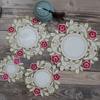 Europe Rose Flower Embroidery Table Place Mat Cloth Wedding Christmas Dining Placemat Kitchen Table Decoration and Accessories