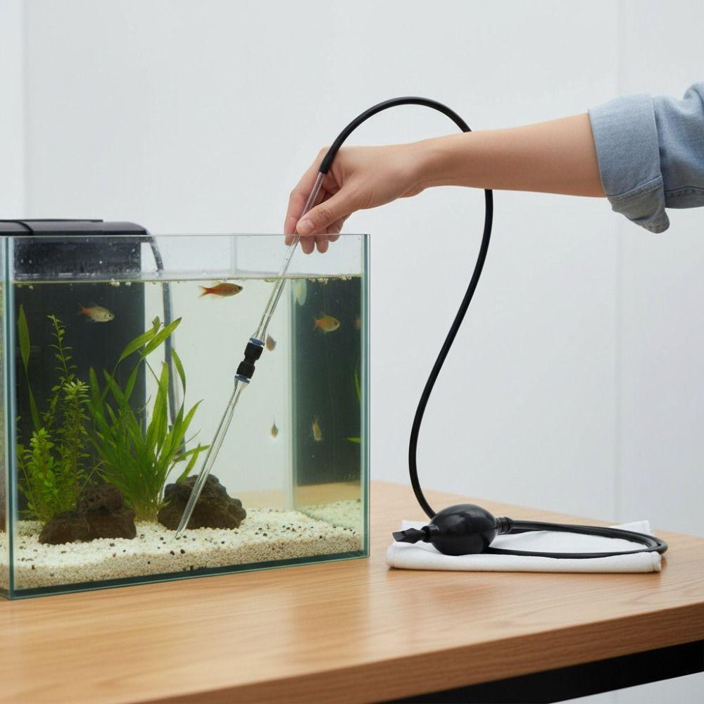 Manual Aquarium Water Changer Siphon Pump Efficient Fish Tank Waste Remover Ecosystem Tank