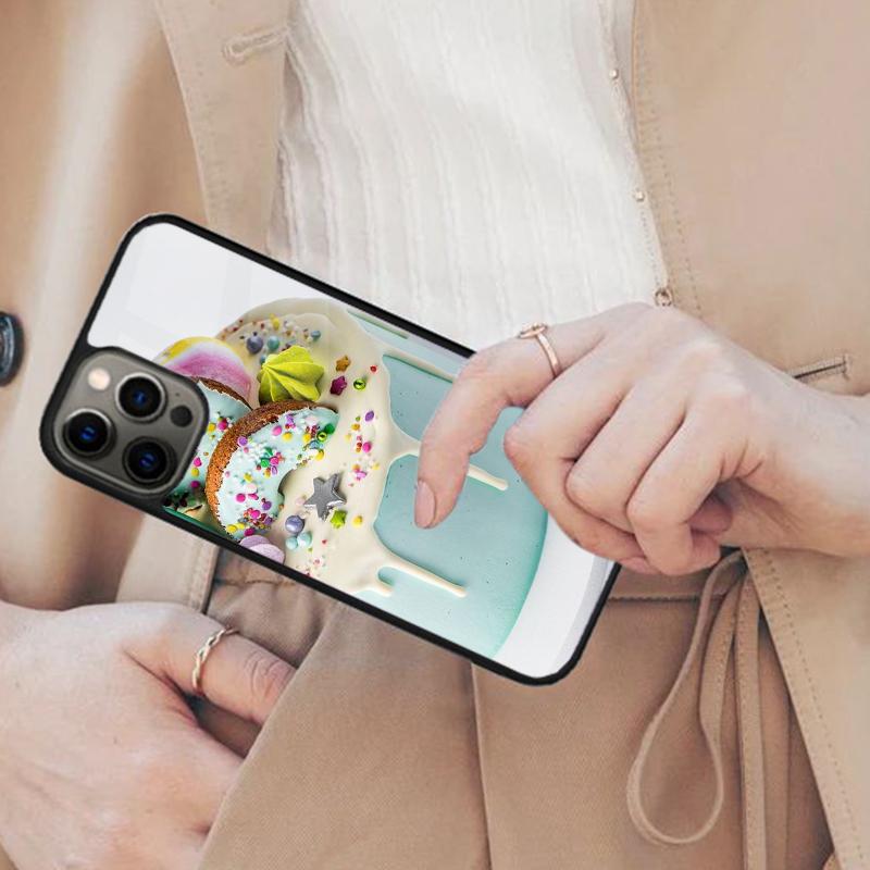 Креативный дизайн 'Cake Art' Магнитный чехол для телефона APPLE iPhone 17 Air 16 14 13 12 Pro Max 15 Plus Беспроводная зарядка С чехлом MagSafe