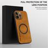 For iPhone 13 Pro Max Magnetic Case with Tempered Glass Film PU Leather+TPU Phone Cover Precise Cutouts