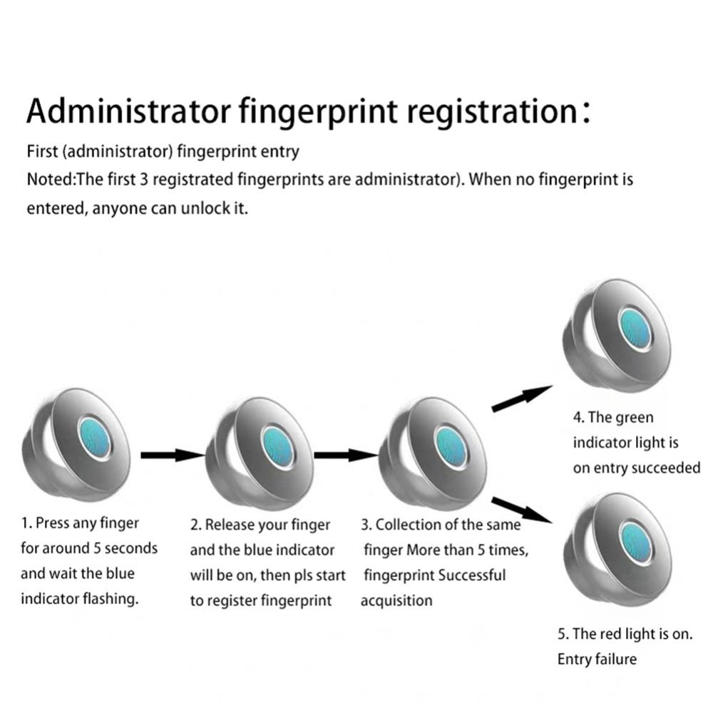 Home Biometric Smart Privacy Door Lock Fingerprint Lock Security Lock Drawer Electronic Lock