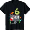 Детская футболка на 6-й день рождения, футболка рыбака Gone Fishin', подарок для мальчика, девочки