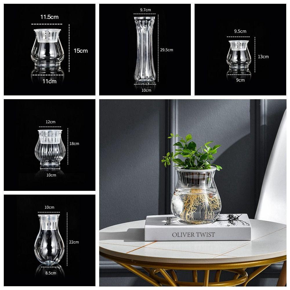 Plastic Aquatic Plant Container Self Watering Hydroponic Flower Pot Mini Fish Tank   Planter Pot