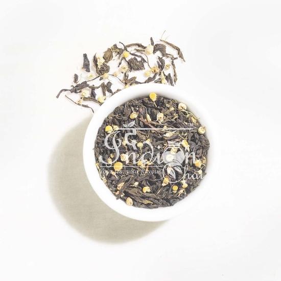 Индийский чай - ромашковый зеленый чай с мятой 100 г для пищеварения, хорошего сна и снижения веса