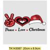 Peace Love Christmas Термонаклейки Нашивки Стираемая Одежда Окружающая Юбка Термопередача Наволочка Домашний Декор Печатный Подарок