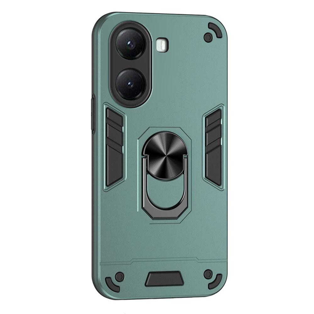 Для Xiaomi Poco X7 Pro 5G чехол PC+TPU Drop Defend Phone Cover с кольцом-подставкой