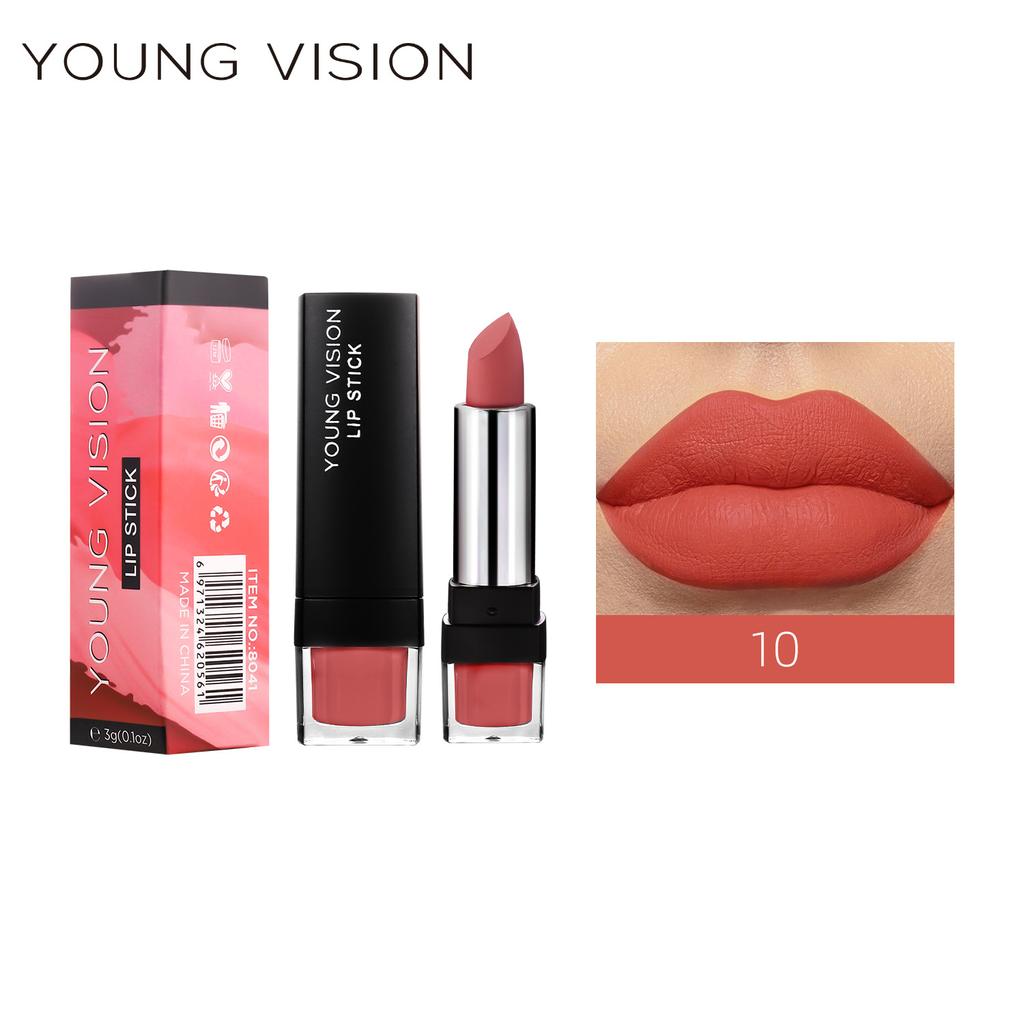 YOUNG VISION Mute and dry 12-цветная однотонная помада Velvet антипригарный бальзам для губ в форме чашки