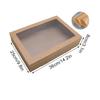 Window Opening Kraft Paper Camping Picnic Box Dessert Cake Box Picnic Packing Box Picnic Box Disposable Paper Box