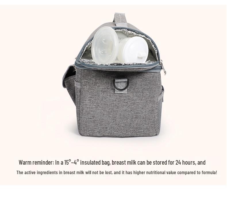 Большая двухслойная термосумка для грудного молока и детских бутылочек