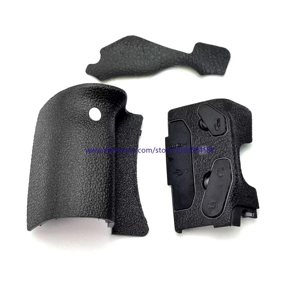 Original New for Canon EOS 80D Front Hand Grip Side Left Rear Thumb Cover Leather + Tape Body Rubber Camera Repair Part