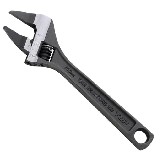 TOP Industrial (TOP) Thin Exact Wrench, Bent Type, No Backlash, Thin Type, 3.7mm Tip, 20 Opening, 0-20mm, Adjustable Wrench, HT-150B, Tsubame-Sanjo,