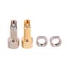 1/2Pcs Universal Pin Socket Female Socket Mmcx Pure Copper Gold Plated Built-In Hreaded Nut Holder Headphone Plug
