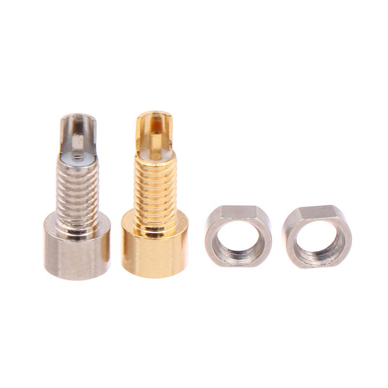 1/2Pcs Universal Pin Socket Female Socket Mmcx Pure Copper Gold Plated Built-In Hreaded Nut Holder Headphone Plug