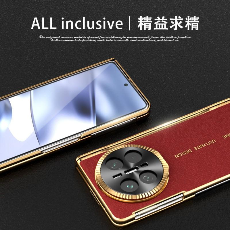 Full Coverage Protective Case Mate X5 Foldable Phone Metal Lens Frame Vegan Leather Hinge Shockproof Magnetic PC Shell