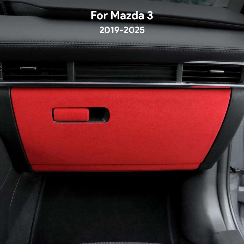 Верхняя отделка из замши LHD RHD Наклейка для Mazda 3 Axela BP 2024 2025 Защита от пинков для ящика пассажира