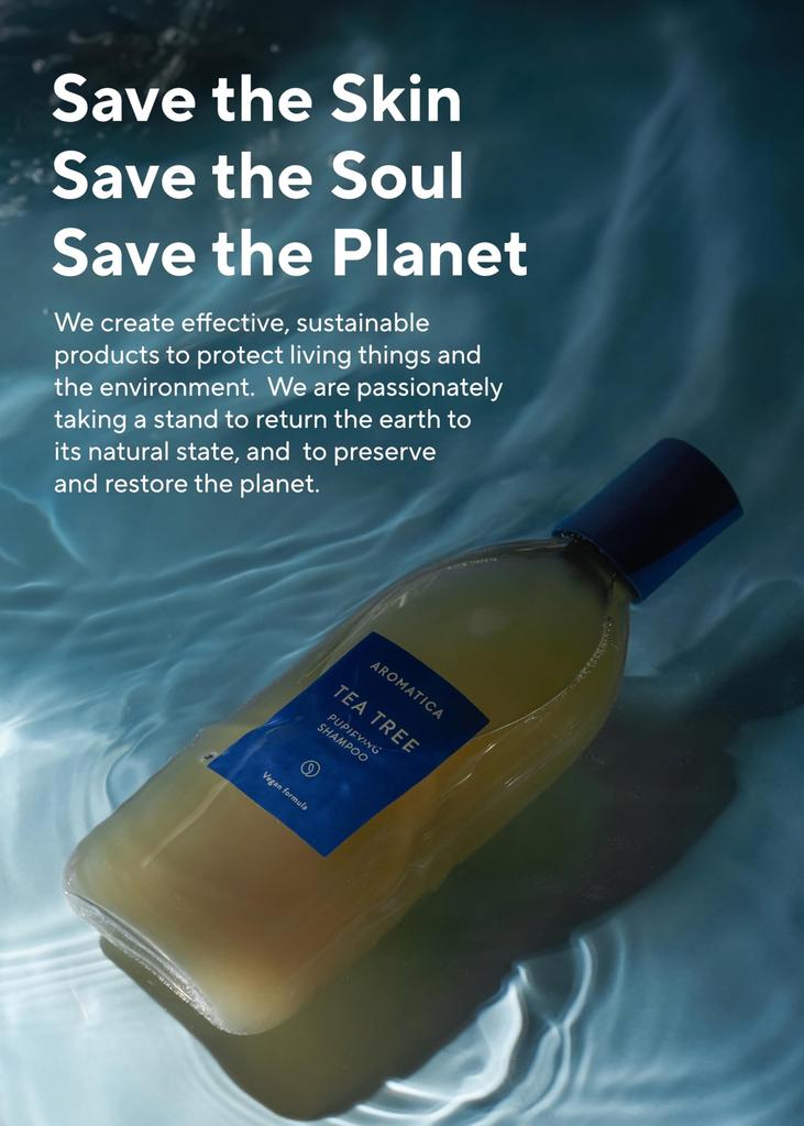 Organic Oily Scalp Shampoo 400ml Tea Tree Oil Control Oily Scalp Refreshing Naturally Derived Cleansing Teatree Purifying Shampoo Korean Cosmetics