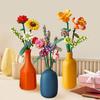 Building Block Bouquet Model 3D Funny Toys For Kids Home Decoration Plant Potted Rose Flower Assembly Brick Girl Toy Child Gift