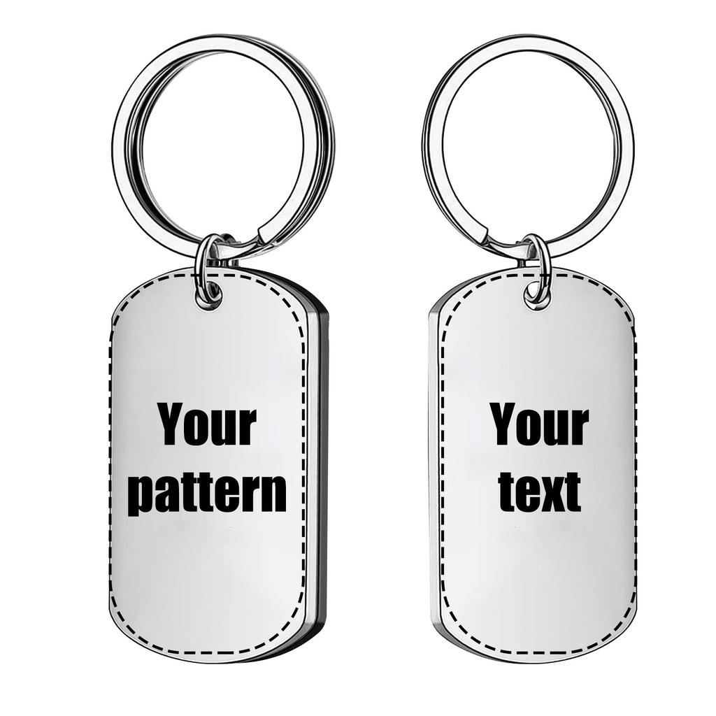 Эпоксидная цветная печать - персонализированная надпись на заказ из нержавеющей стали металлический брелок