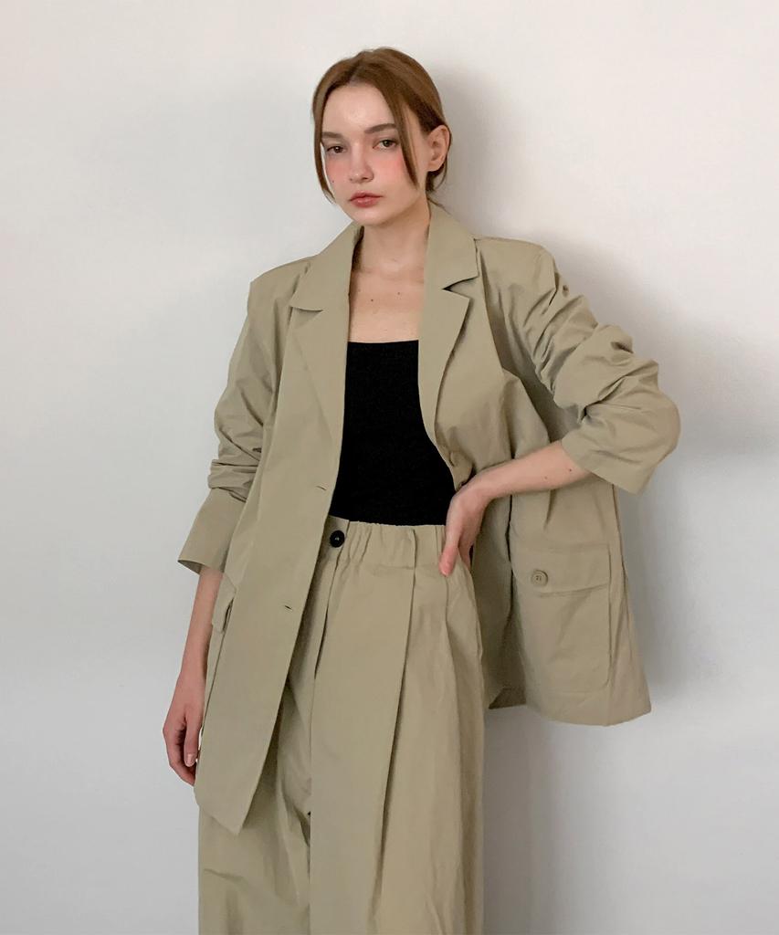 Однотонная нейлоновая куртка Vascara с внешним карманом (2Colors)