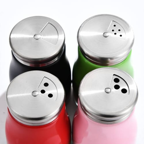 LLiKZio Spice Containers, Sugar Containers (Set of 2), Salt Containers, Seasoning Cases, Salt and Pepper Shakers, Stylish, Airtight, Heat-Resistant Gl